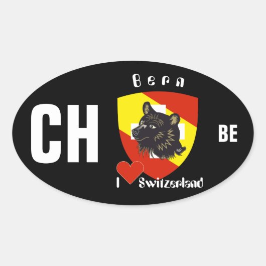 Schweiz Suisse Svizzera Svizra Switzerland Kleber 楕円形シール (正面)
