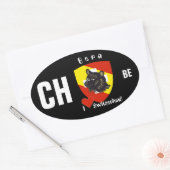 Schweiz Suisse Svizzera Svizra Switzerland Kleber 楕円形シール (封筒)