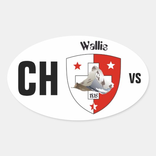 Schweiz Suisse Svizzera Svizra Switzerland Kleber 楕円形シール (正面)