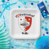 Schweiz Suisse Svizzera Svizra Switzerland Teller ペーパープレート (パーティー)