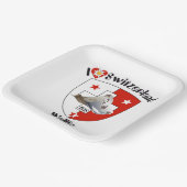 Schweiz Suisse Svizzera Svizra Switzerland Teller ペーパープレート (傾斜あり)