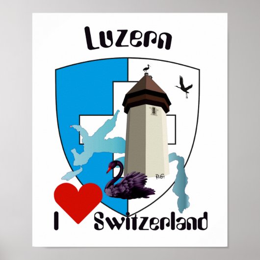 Schweiz, Suisse, Svizzzera, Svizra,スイス ポスター (正面)