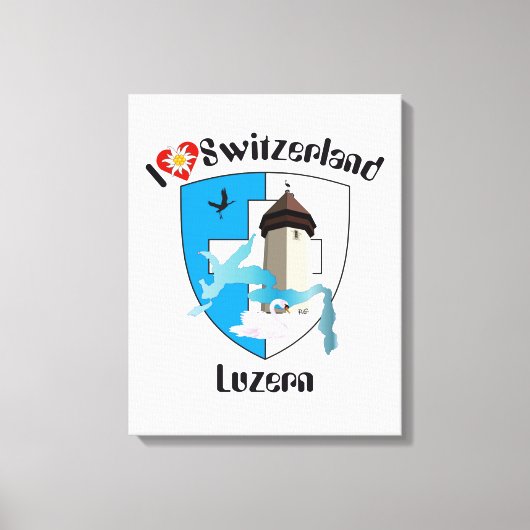 Schweiz Suisse Switzerland Luzern キャンバスプリント (正面)