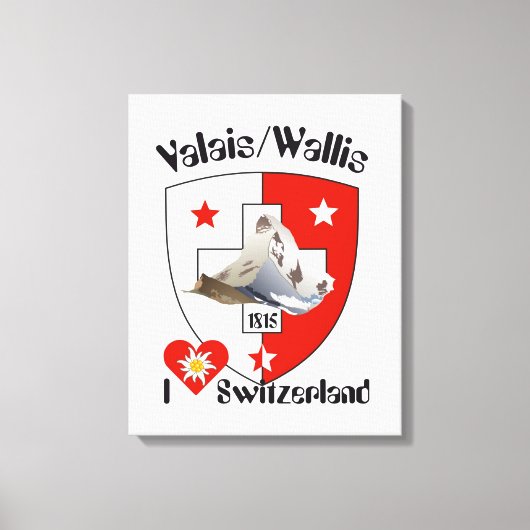 Schweiz Suisse Switzerland Wallis キャンバスプリント (正面)