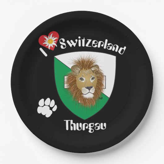 Schweiz Suisse Thurgau Switzerland Teller ペーパープレート (正面)