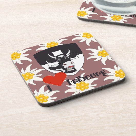 Schweiz Suisse Untersetzer Freiburg Fribourg コースター (左側)