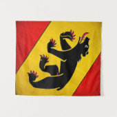 " Schweiz: Wappen Flagge Kanton Bern ... タペストリー (正面(横))