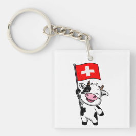 Schweizer Kuh Männer Basic T-Shirt キーホルダー