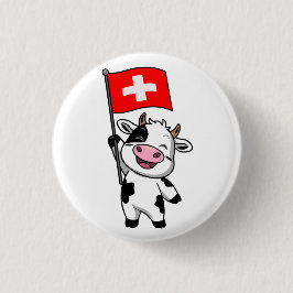 Schweizer Kuh Männer Basic T-Shirt 缶バッジ