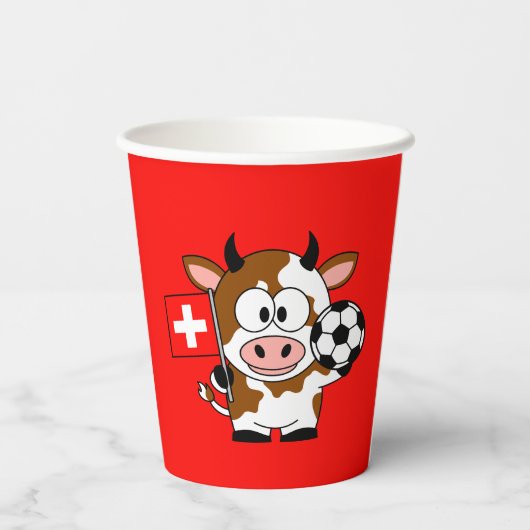 Schweizer Kuh mit Fussball 紙コップ (裏面)