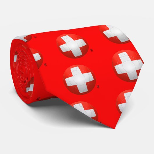 Schweizer Nati -スイス連邦共和国のフットボール ネクタイ (ロール)