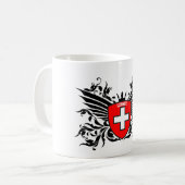 Schweizer Wappen mit Flügel コーヒーマグカップ (正面左)