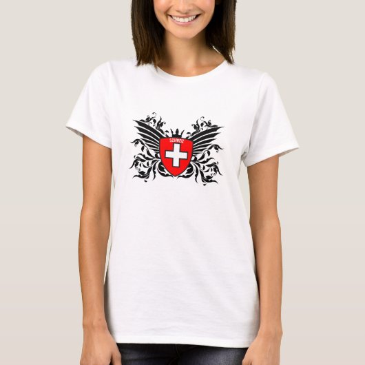 Schweizer Wappen mit Flügel Tシャツ (正面)