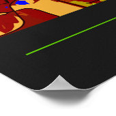 Schwerin Stadtplan Stadtzentrum im Kontrast ポスター (角)