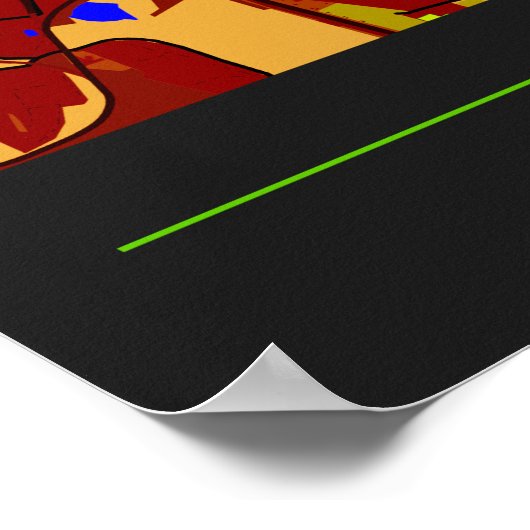 Schwerin Stadtplan Stadtzentrum im Kontrast ポスター (角)