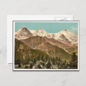 Schynige Platte、Eigher、Monch、Jungfrau、Bernes ポストカード (正面/裏面)
