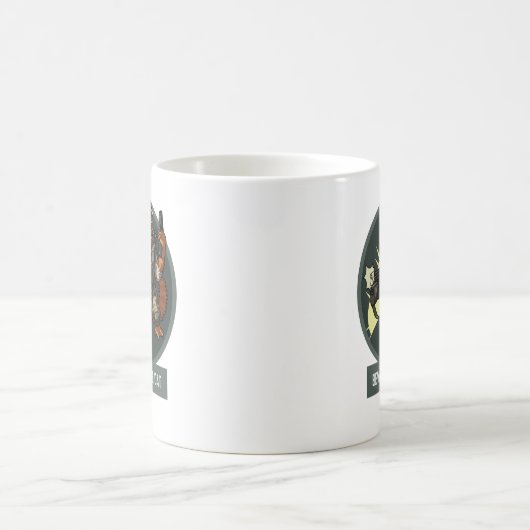 Sciおもしろい-Fiマリンオレンジ猫は猫に用心 コーヒーマグカップ (中央)