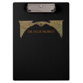 Sci Fiアイ飛んでいるノートブパーソナライズされたック クリップボード (正面)