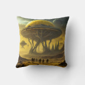 Sci-FiエイリアンワールドビュープラネットUfoタワー クッション (裏面)