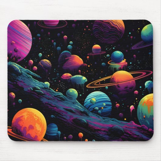 Sci-Fiカラー宇宙 マウスパッド (正面)