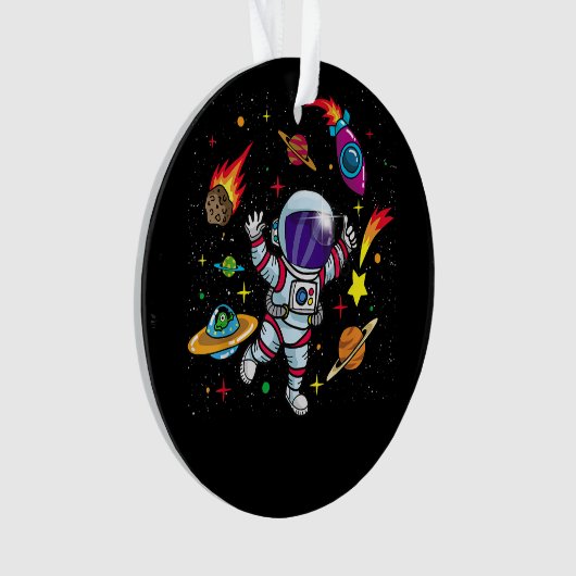 Sci Fiキッズのための宇宙ギフト – 男の子と女の子Ast オーナメント (正面)