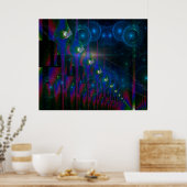 Sci-Fiゲート抽象芸術ファンタジー ポスター (キッチン)