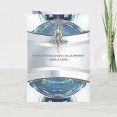 Sci-Fiサイバードロイドファイターパイロット誕生日 カード (裏面)