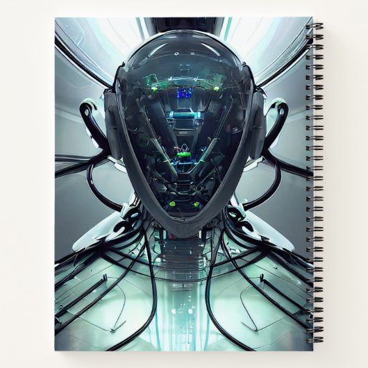 Sci-Fiサイバードロイドファイターパイロット ノートブック (裏面)