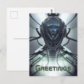 Sci-Fiサイバードロイドファイターパイロット ポストカード (正面/裏面)