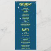 Sci Fiソーサー飛んでいる結婚式 プログラム (裏面)