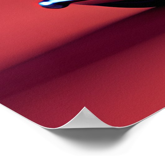 Sci-Fiデジタルアート&ウォールデコール、ファンタジーバイクもしくは自転車に乗る人 ポスター (角)