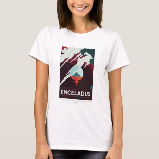 Sci-Fiトラベルアドムーンエンケラドゥス Tシャツ (正面)