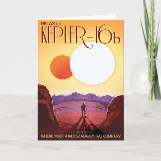 Sci-Fiトラベル広告、プラネットケプラー16b カード (正面)