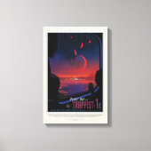 Sci-Fiトラベル広告、プラネットトラピスト–1e キャンバスプリント (正面)