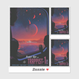 Sci-Fiトラベル広告、プラネットトラピスト–1e シール
