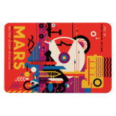 Sci-Fiトラベル広告、惑星火星 マグネット (横)