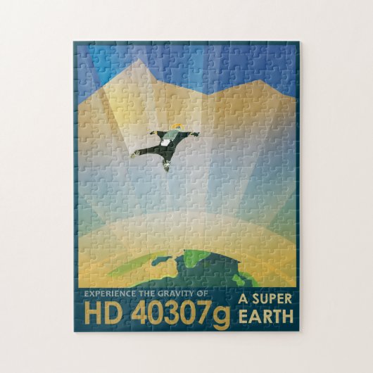 Sci-Fiトラベル広告、惑星HD 40307g ジグソーパズル (縦)
