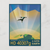 Sci-Fiトラベル広告、惑星HD 40307g ポストカード (正面)