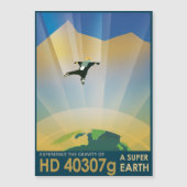 Sci-Fiトラベル広告、惑星HD 40307g マグネット招待状 (正面)