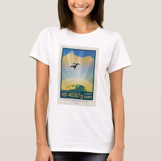 Sci-Fiトラベル広告、惑星HD 40307g Tシャツ (正面)