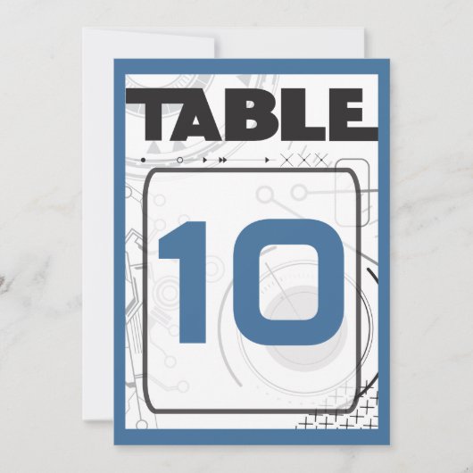 SCI-FIバーバルミツワーテーブル席カード 招待状 (正面)