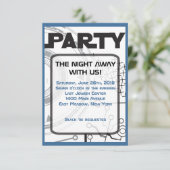 SCI-FIバーバルミツワー招待状パーティーカード 招待状 (スタンド正面)