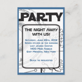 SCI-FIバーバルミツワー招待状パーティーカード 招待状