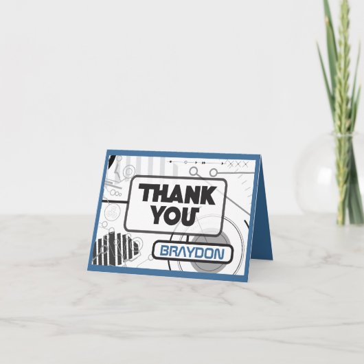 SCI_FIバー（ユダヤ教の）バル・ミツバー折り畳みサンキューカード サンキューカード (正面)