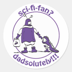 Sci Fiファンのパパ ラウンドシール