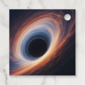 Sci-Fiブラックホールメッセージカード – コズミックパーティー フェイバータグ (裏面)