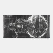 Sci-Fiベースブラックダイアグラム デスクマット (正面)