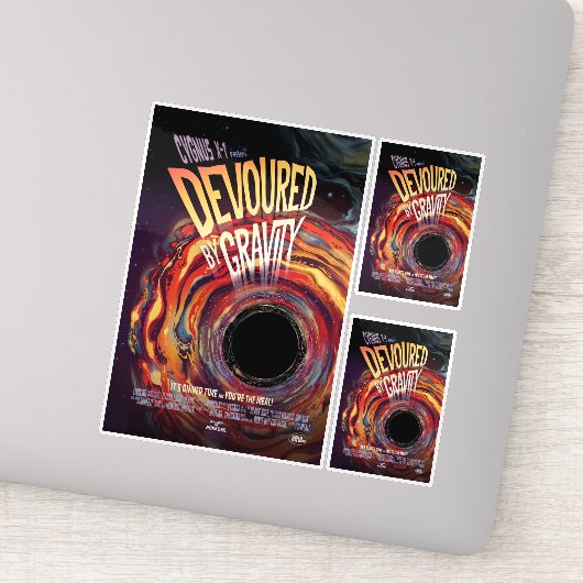 Sci-Fiホラー動画広告、重力によって破壊 シール (詳細)