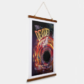 Sci-Fiホラー動画広告、重力によって破壊 吊り下げ型タペストリー (傾斜あり)