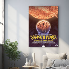 Sci-Fiホラー映画広告、ロースト惑星 メタルプリント